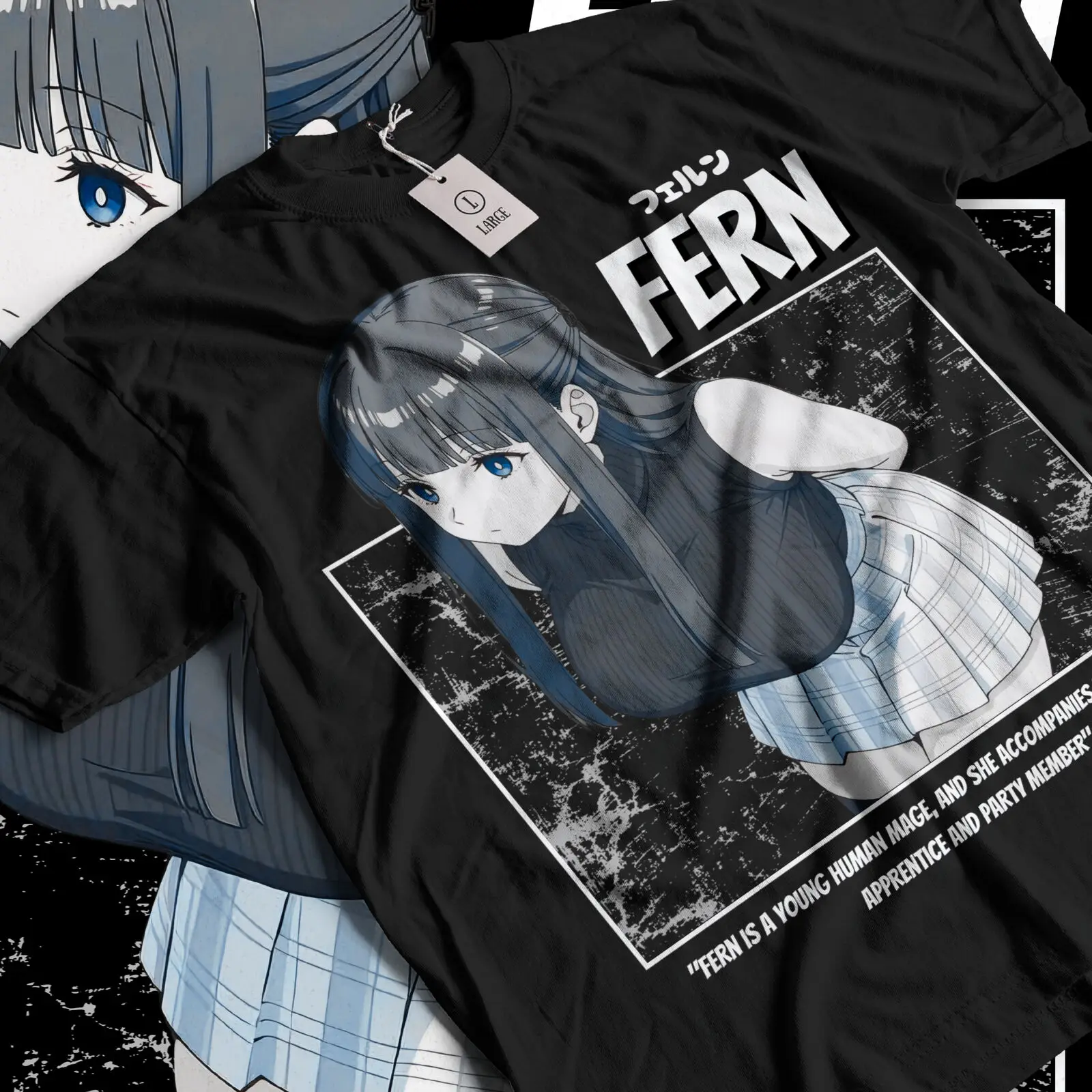 Frieren Fern T-Shirt Beyond Journey's End Stark Waifu Anime Gift Shirt All Sizes