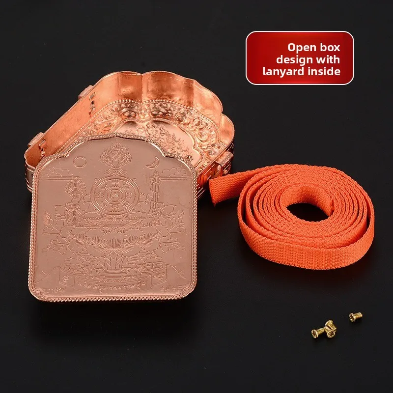 Double Color Copper Vajrapani Buddha Pendant Gau Box Necklace Tibetan Amulet
