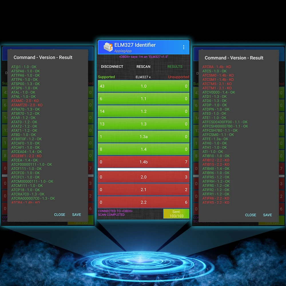 KONNWEI 자동차 진단 도구, ELM327 V1.5 자동 스캐너, 블루투스 5.0 KW902 OBD2, ELM 327 V 1 5 OBD 2 코드 리더, 안드로이드 iOS용