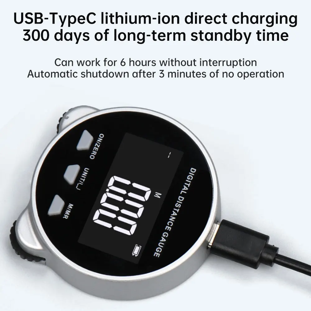 الرقمية المحمولة الإلكترونية حاكم مقياس مسافات شاشة LCD عالية الدقة 0-99 متر عالية الدقة مسح أداة قياس قابلة للشحن #4