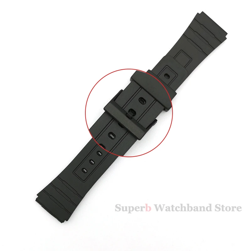 18 20mm Silicone Rubber Strap for Casio W800H A158/168 AE1200/1300 Watchband for SGW400 F91W/84 F105/108 Sport Diving Resin Belt