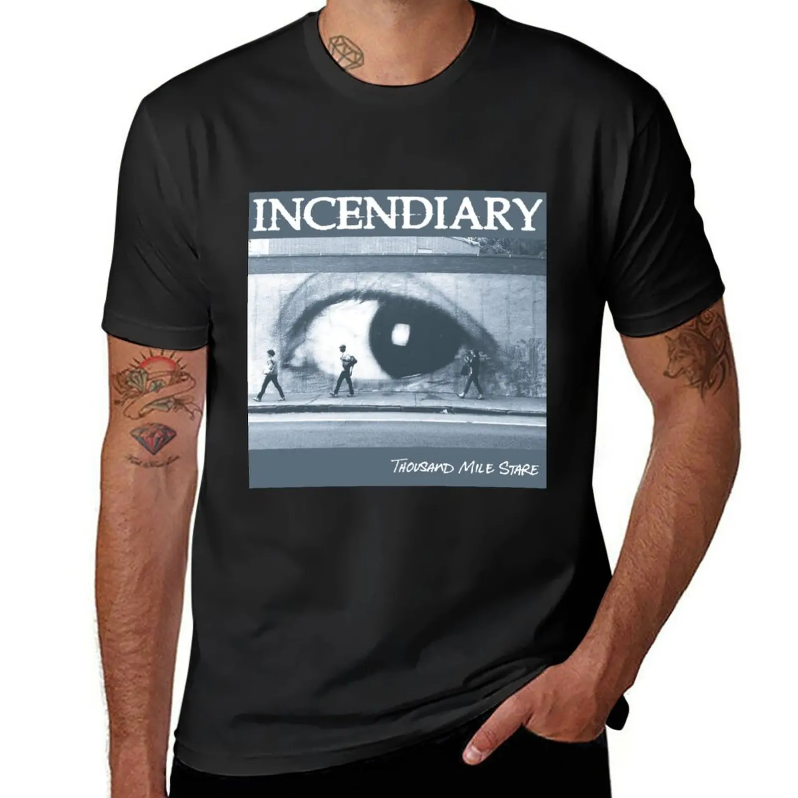 

Incendiary (Hardcore Punk Band) - Album; Thousand Mile Stare T-Shirt tees sports fans Men's t shirts