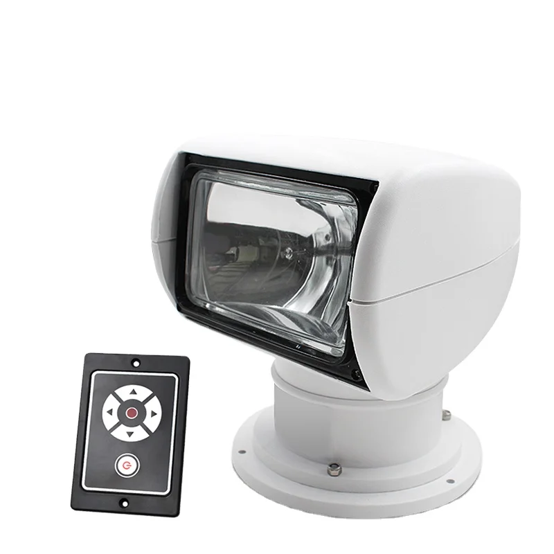 24V Xenon Marine Remote Control Searchlight White Boat Yacht Spotlight for Navigation Docking Search Lighting Deck Mount Lamp