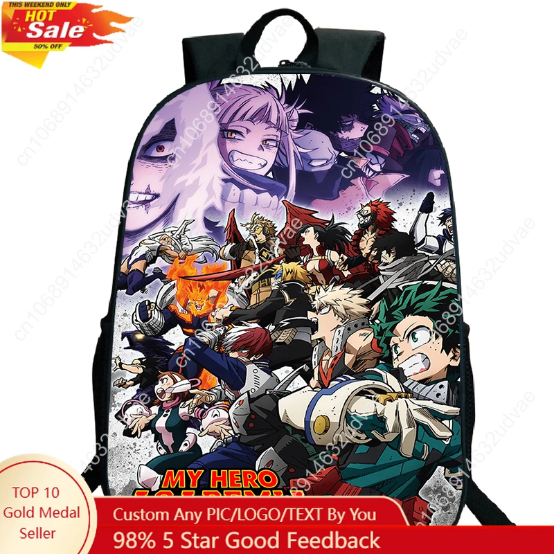 

My Hero Academia School Backpack Boys Girls Manga Schoolbag Travel Rucksack Anime Boku no Hero Academia School Bags Mochila
