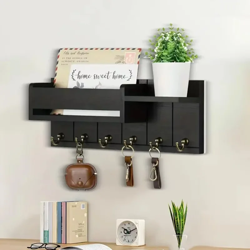 Rustic Wood Mail Key Organizer 2