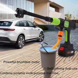 Lithium car washer rechargeable high-pressure car wash water gun wireless high-power car washer home car washer