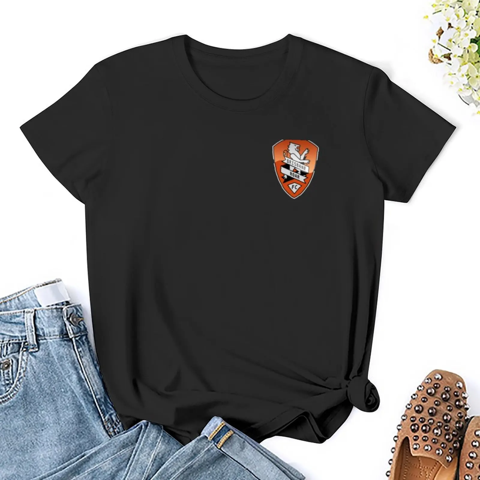 Brisbane roar. T-Shirt kawaii ukuran besar pakaian atasan kaus kucing lucu untuk wanita