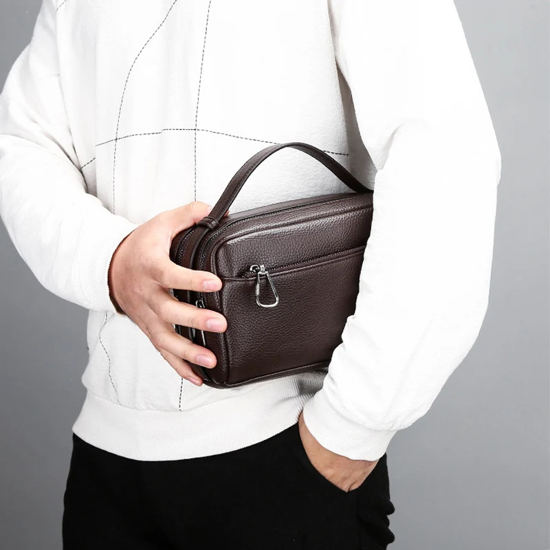 Imagem -05 - Moda de Negócios dos Homens Bolsa Embreagem Couro Cor Sólida Meninos Telefone Moeda Bolsa Moda Homem Carteira Bolsas Casuais Masculino Alta Qualidade