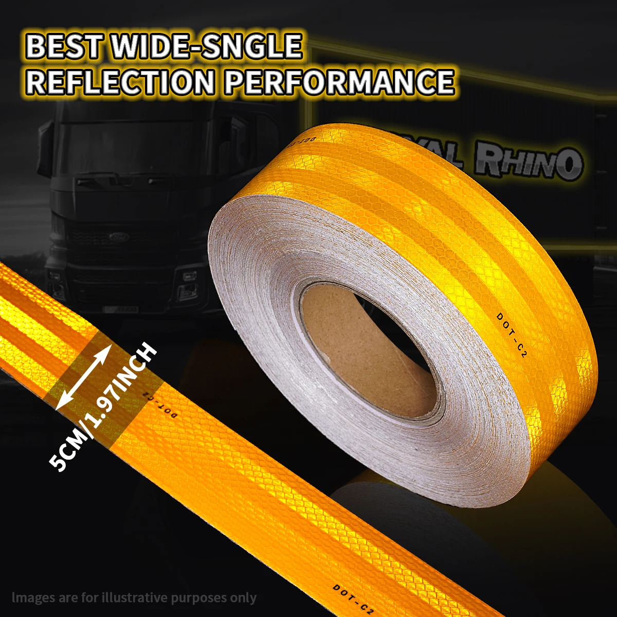 Car Truck Reflective Safety Tape Warning Night Light Waterproof Trailer Reflector Sticker For Car Truck Warning Safety image 3