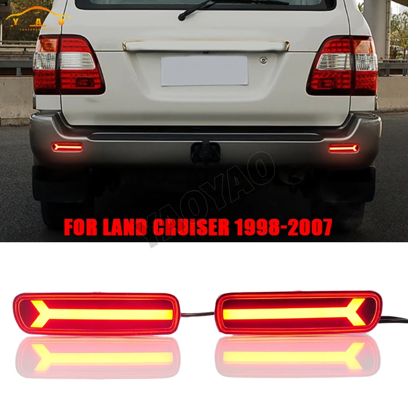 Tail Light For Toyota Land Cruiser 100 LC100 1998-2007 LED Rear Bumper Light Fog Lamp Brake Light Turn Signal Car Accessories