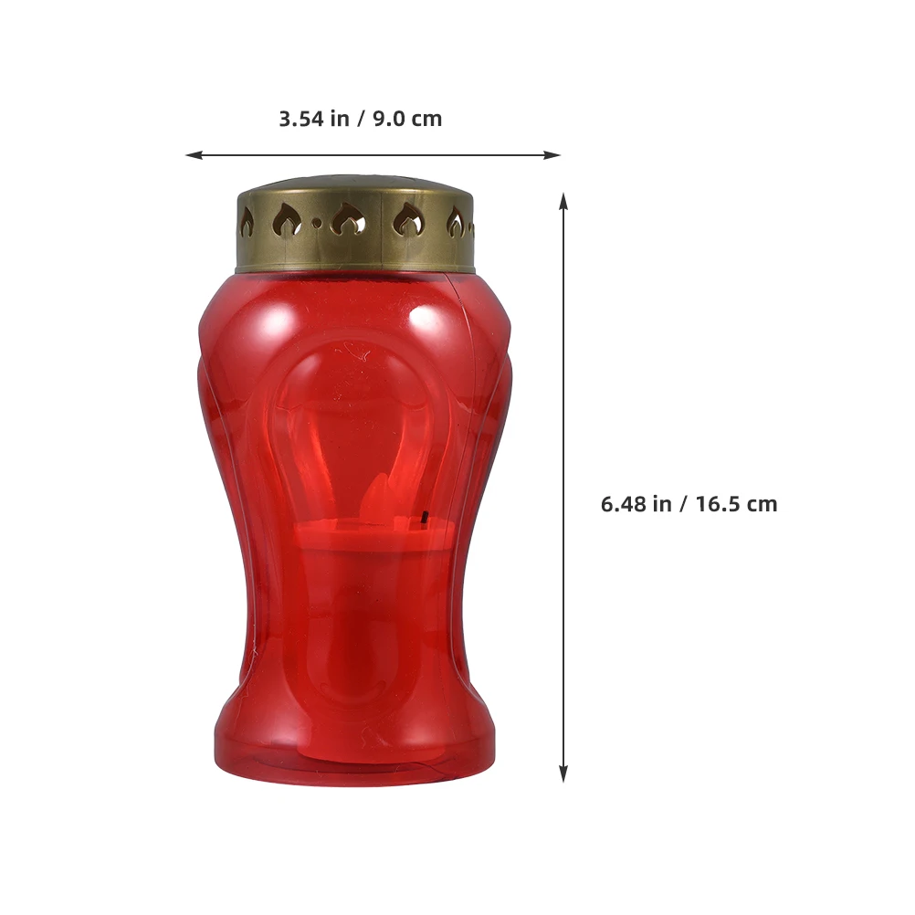 3 Pezzi Candele Elettroniche LED Senza Fiamma per Cimitero, Decorazione per Cortile, Culto in Chiesa, Tributo Commemorativo