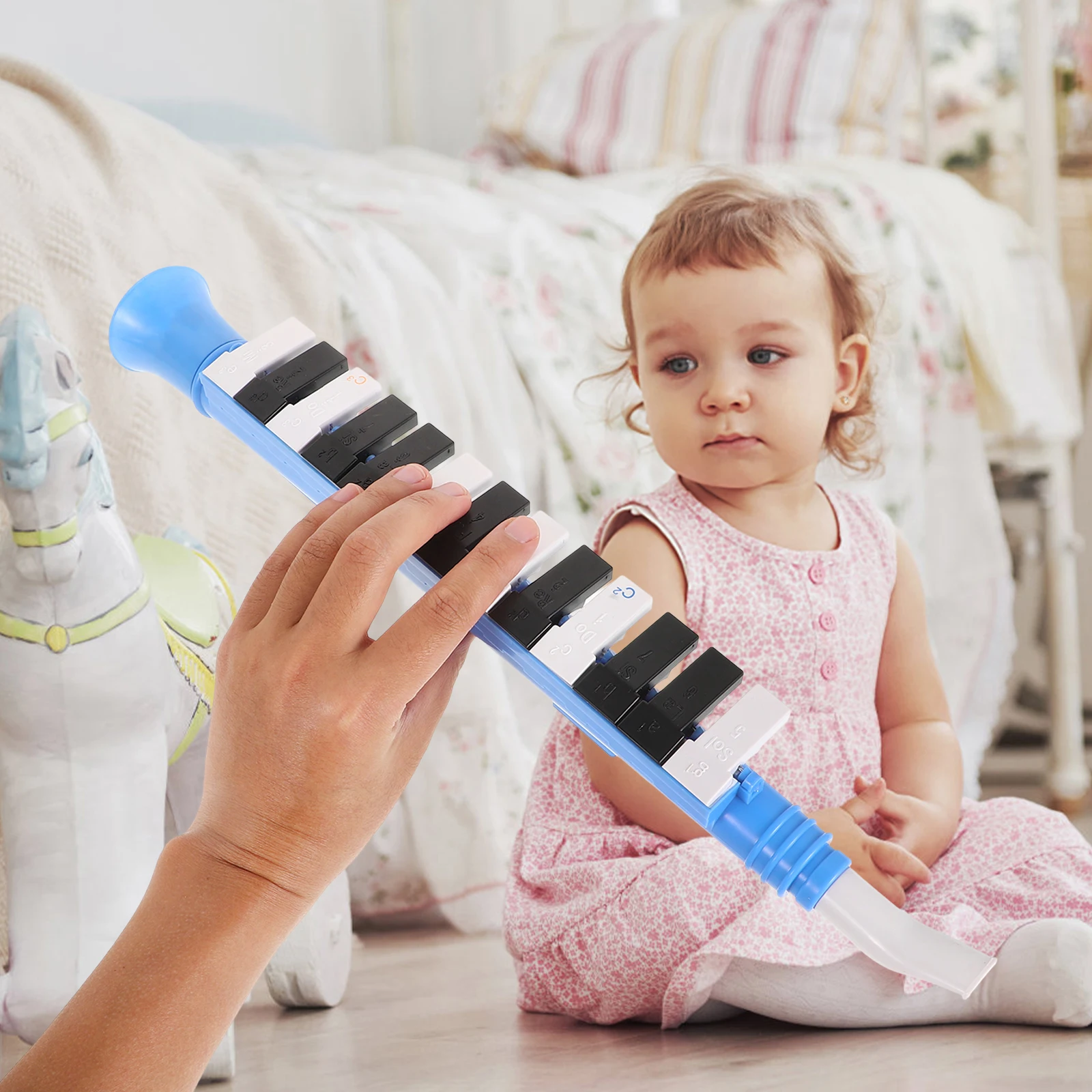 

1pcs 13-Tone Melodica Instrument For Kids Beginners Portable Musical With Mouthpieces Easy Learning Musical Enlightenment For