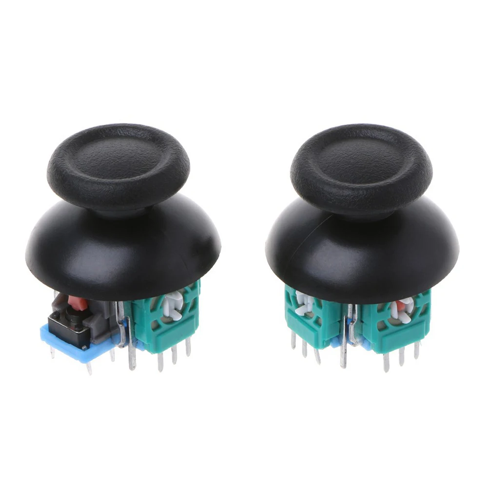 2 Pcs For PS4 PRO Slim Controller 3D Rocker Joystick Axis Analog Sensor with Cap Repair Parts Accessories Switch Pro Gamepad