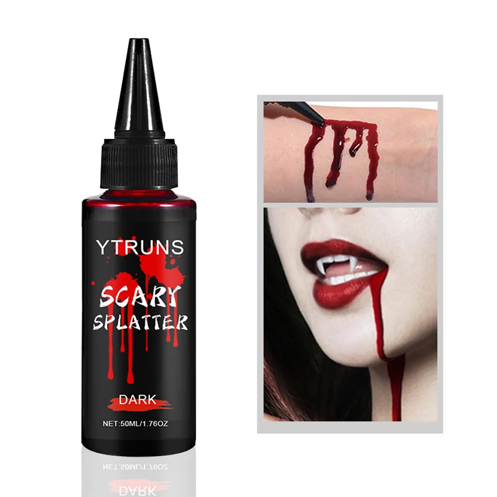 

50ml Ultra-Realistic Fake Blood Spray Dripping Blood Special Effects Party Supplies for Adults Halloween Body Makeup Washable