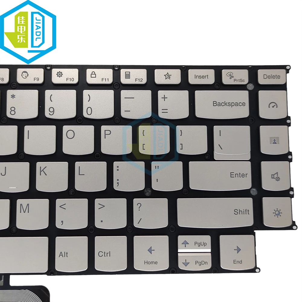 Imagem -02 - Teclado de Substituição para Lenovo Laptop Keycaps Prata Backlit Eua e Inglês Backlight Yoga 914iap7 em 14iap7