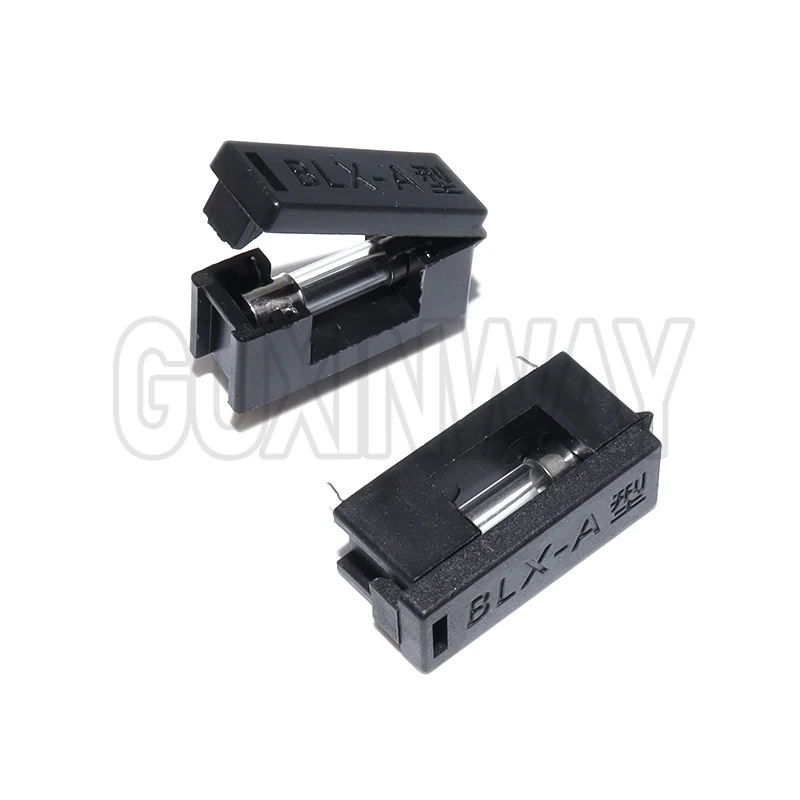 

10 шт. 5*20 гнездо для страховой трубки, держатель предохранителя 5X20 мм 5X20, плата печатной платы BLX-A 5*20 мм, черное стекло, держатель предохранителя