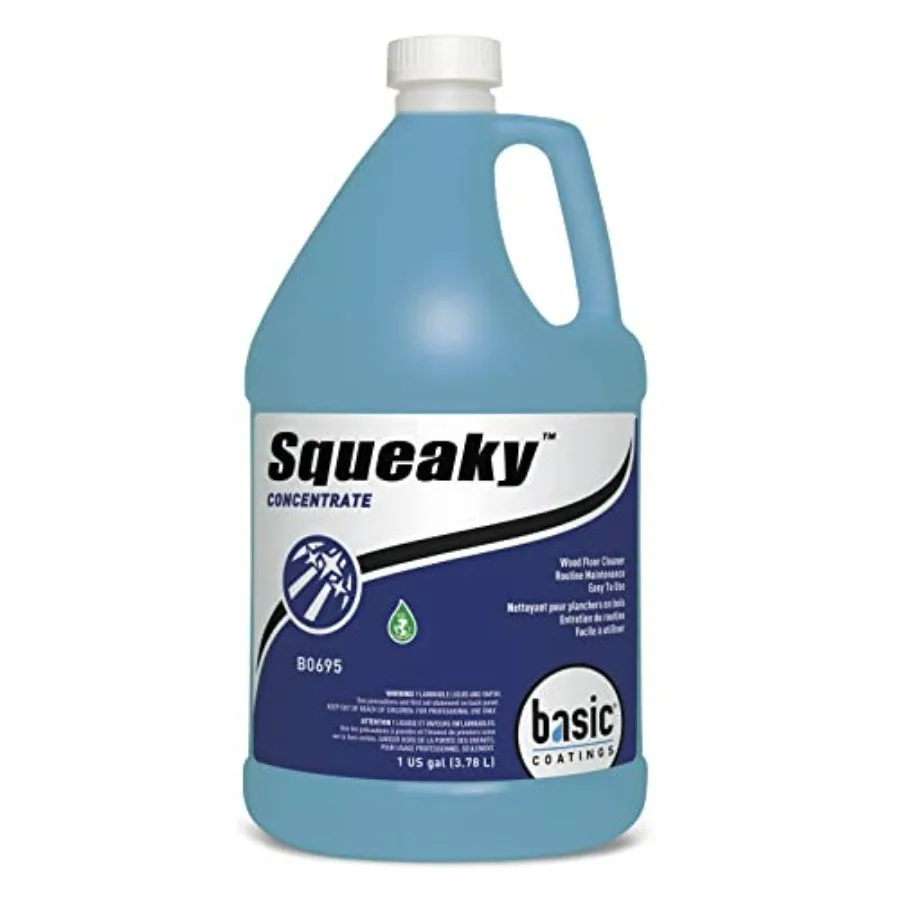 

Basic Coatings Squeaky Cleaner Concentrate Hardwood, Laminate Floor Cleaner No Residue Cleans Tough Dirt and Grease 1 gal