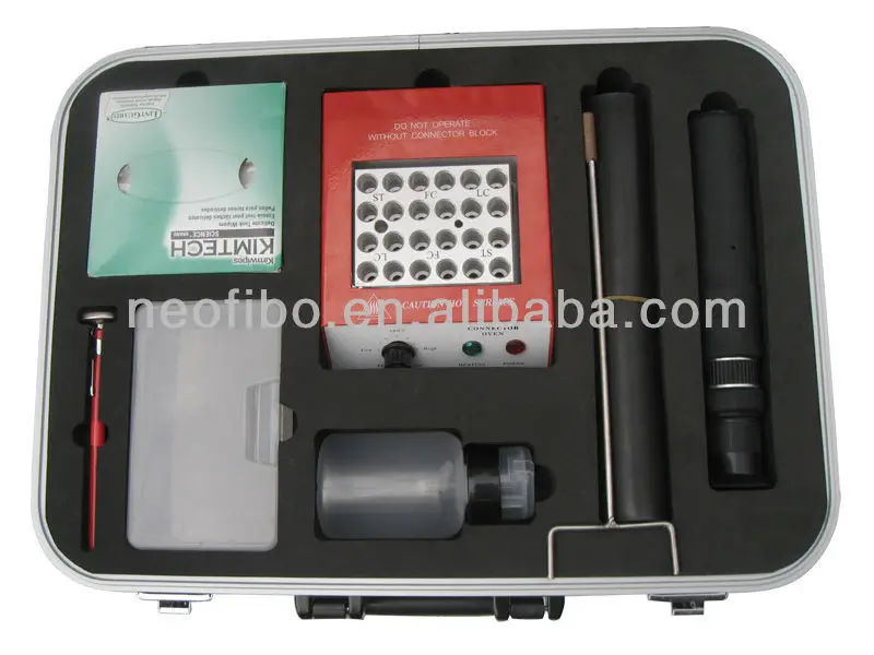 FK-P3200 Complete Curing & Polishing Tool Set for Fiber Connector Assembly FTTH Fiber Optic Tool Kit