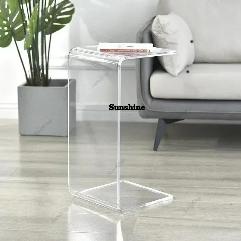 

Nordic Minimalist Transparent Acrylic Side Table Living Room Sofa Side Table Bedroom Bedside Table Bed Desk Multi-Function