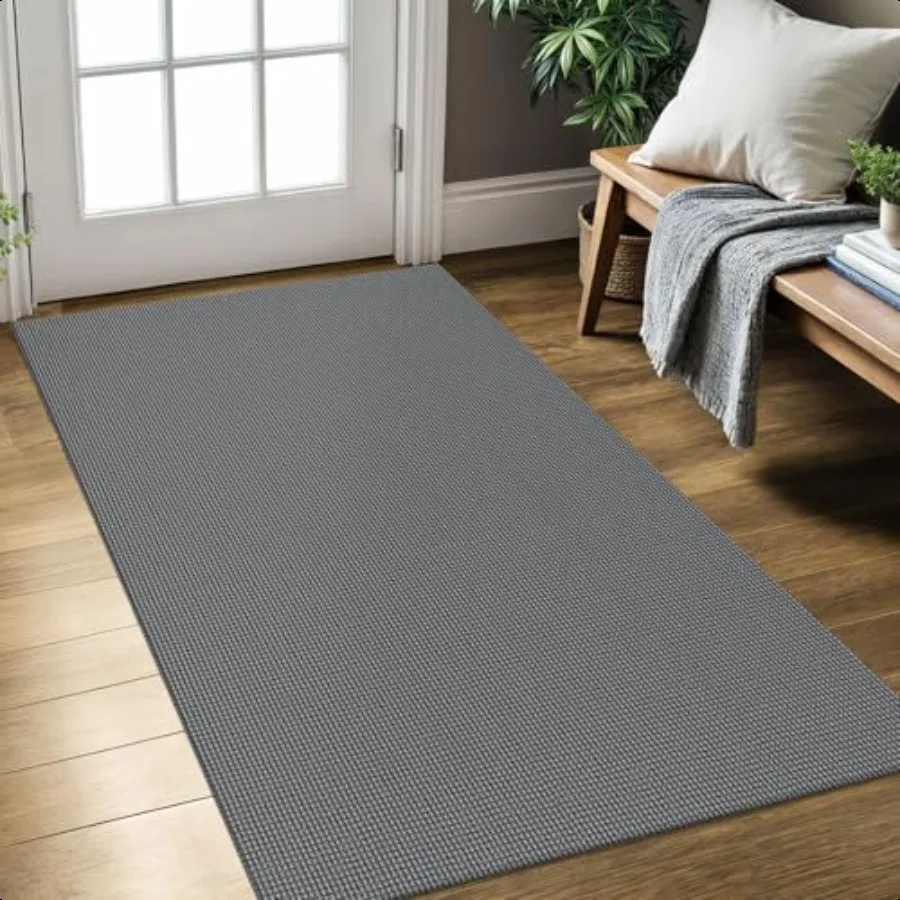 

Rugs for Entryway 3x5 ft Washable Area Rug Non Slip Rubber Backed Entry Rug Woven Indoor Door Mat Cotton Kitchen Rugs Floor Car