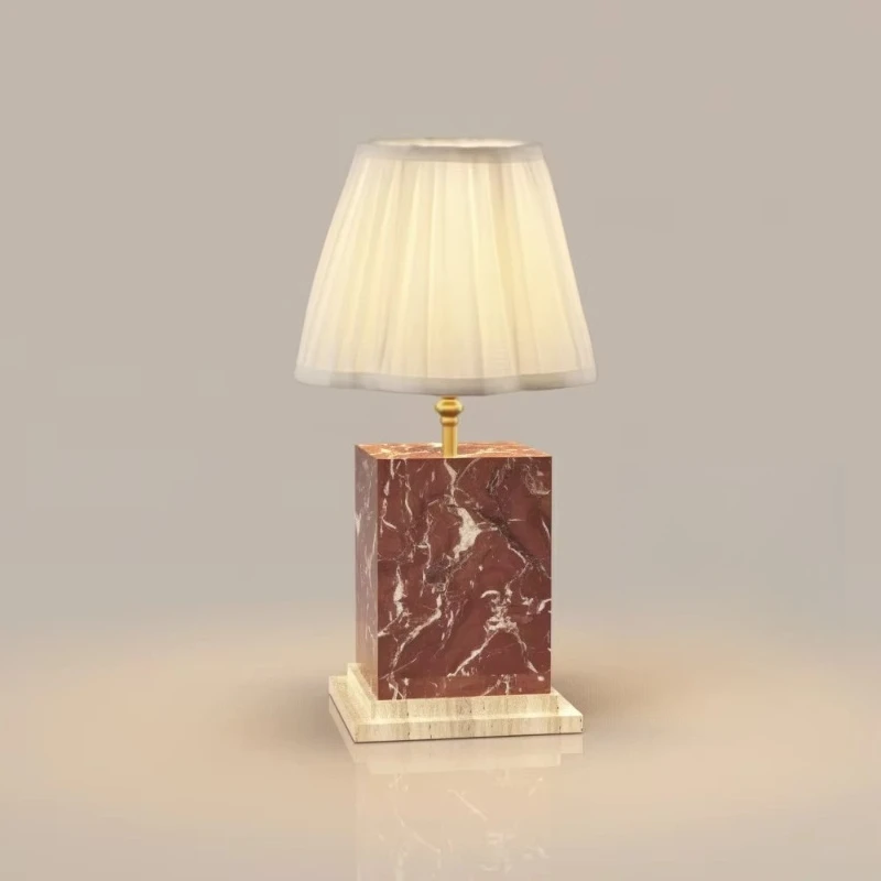 

Luxury Rechargeable Square Marble Stone Light Emitting Diode Desk Lamp