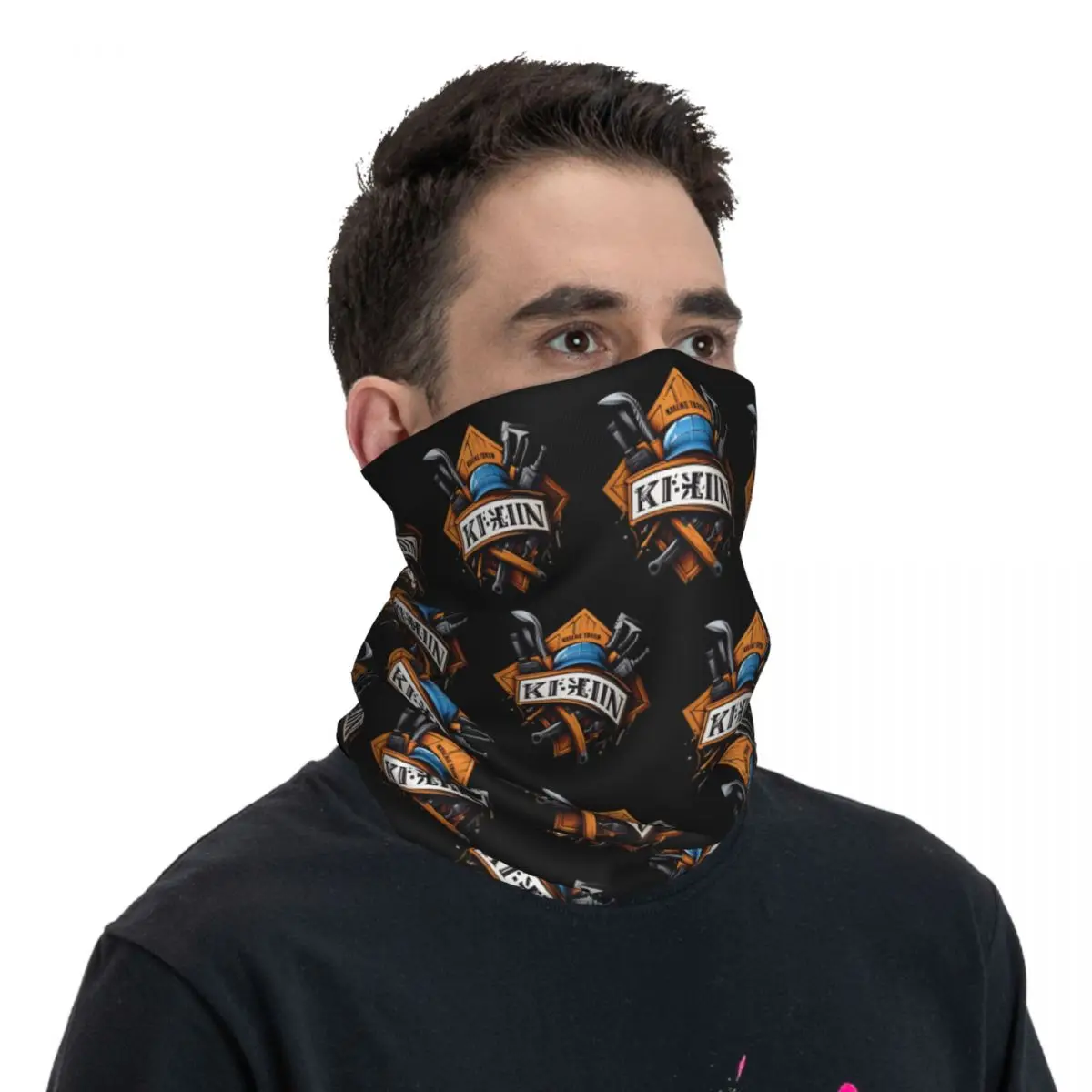 Klein Tools Sticker Bandana Neck Gaiter Motorcycle Club Klein Tools Wrap Scarf Running Unisex Adult Winter