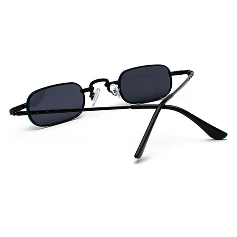 2Pcs Retro Punk Glasses Clear Square Sunglasses Female Retro Sunglasses Men Metal Frame - Black + Black Gray & Pink + Silver