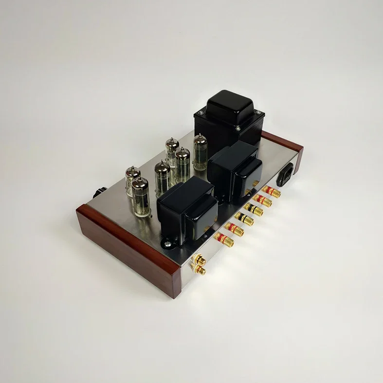 Готовый двухтактный ламповый усилитель 6F2 + 6P1, Hi-Fi ламповый аудиоусилитель мощности 12 Вт * 2