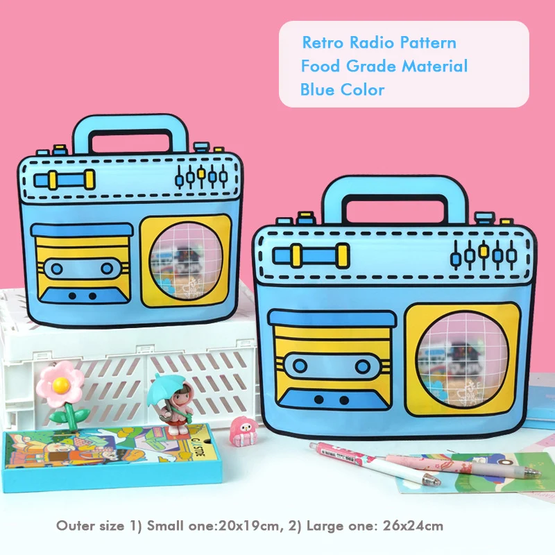 20/50 Stück Retro-Radio-Muster Ziplock-Snacktüten, niedliche, versiegelte Festival-Handtaschen für Kindergeburtstagsfeiern, Süßigkeiten- und Keksverpackungen – Detail 7