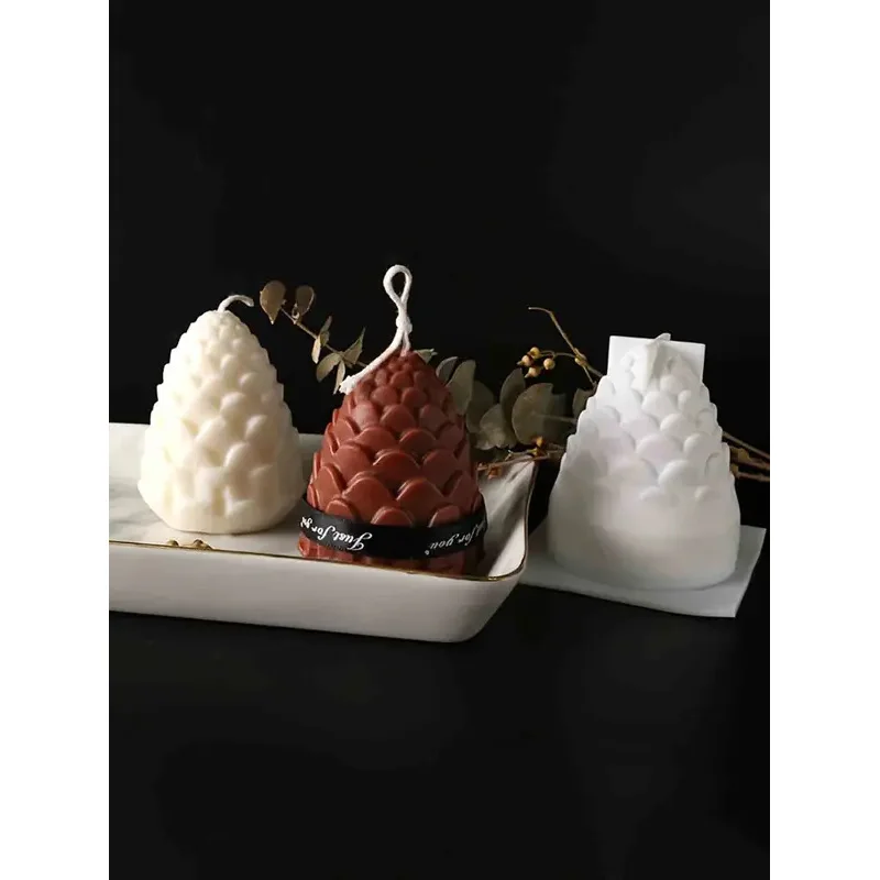 3D Pine Cones Silicone Mold for DIY Candle Making Molds Silicone Wax Mold