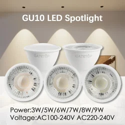 4pcs LED Bulb GU10 Spotlight 120degree 5W 6W 7W 8W 9W No Fliker AC220V 110V Replace 50w Halogen Lamp for Home Lighting Derection