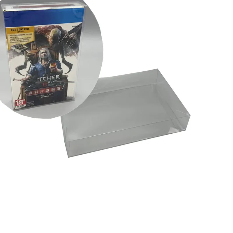 Caja de protección transparente para PS4 para The Witcher 3: estuche de almacenamiento de exhibición de colección DLC de sangre y vino de caza salvaje