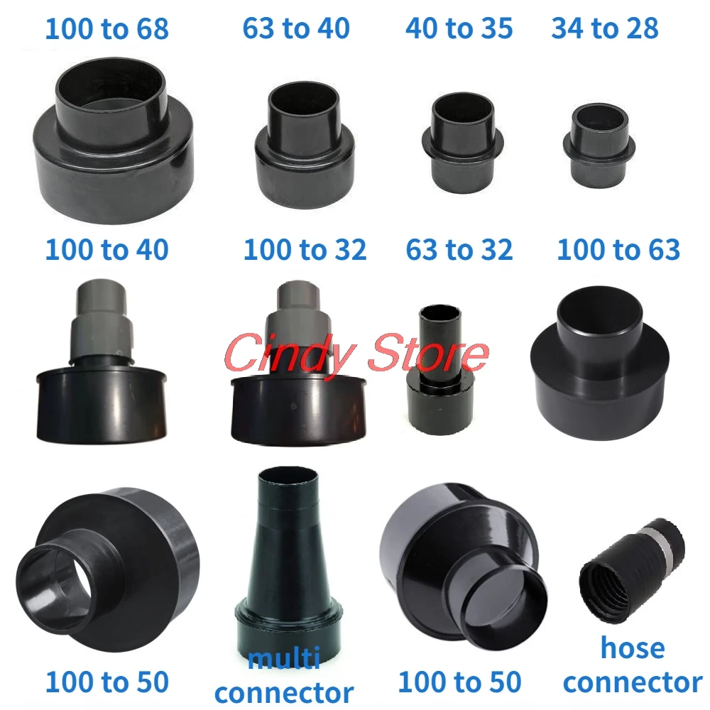 1PCS Dust Collector Connector for Pipe Woodworking Vacuum Cleaner Adapter Parts 32/35/38/40/100mm Hose Converter