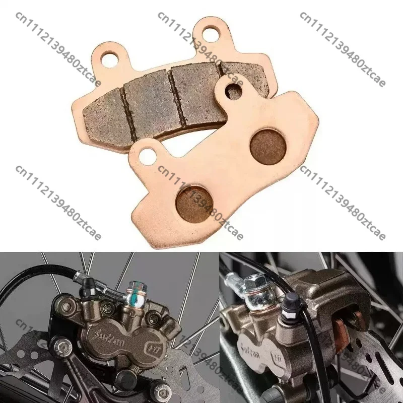 Front & Rear Brake Pads, Copper Sintered Brake Pads Motorcycle Dirt Bike ATV Replacement Accessories
