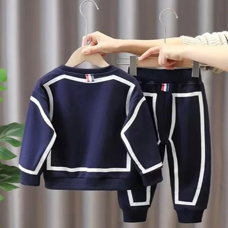 Boys Sweatshirts +Pants Kids Suits 2PCS/Set Cotton 2024 Elegant Spring Autumn Cotton Tracksuit Sport Christmas Gift Children Clo