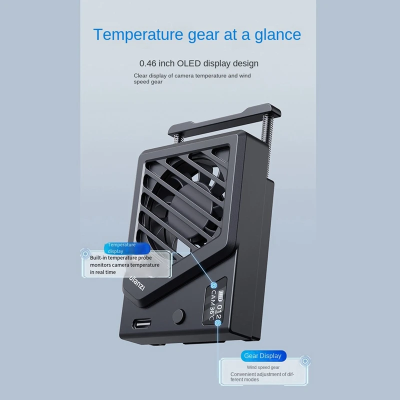 Ulanzi กล้อง Cooler สําหรับกล้องถ่ายภาพ DSLR โทรศัพท์มือถือ Cooling Live Cooling หม้อน้ําอุปกรณ์เสริมกล้อง