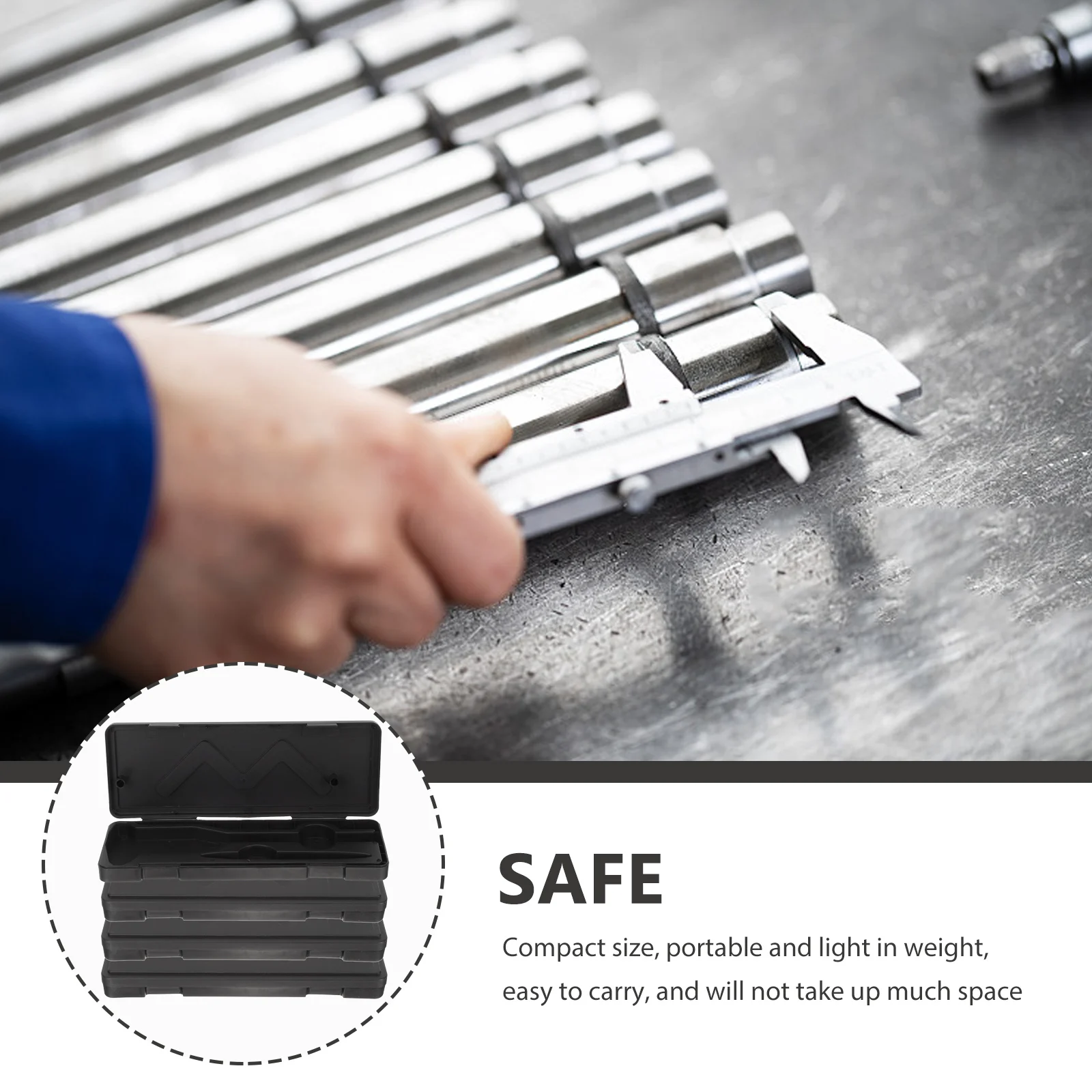 

4Pcs Caliper Box Lightweight Portable Storage Tool Case Measuring Container Organizer Dial Micrometer Holder