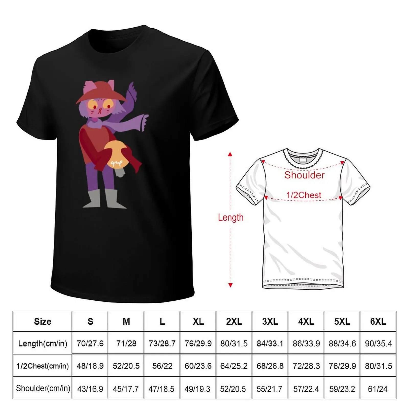 Niko in the Woods no bg T-Shirt Daily Casual Short Sleeve Tee Shirt