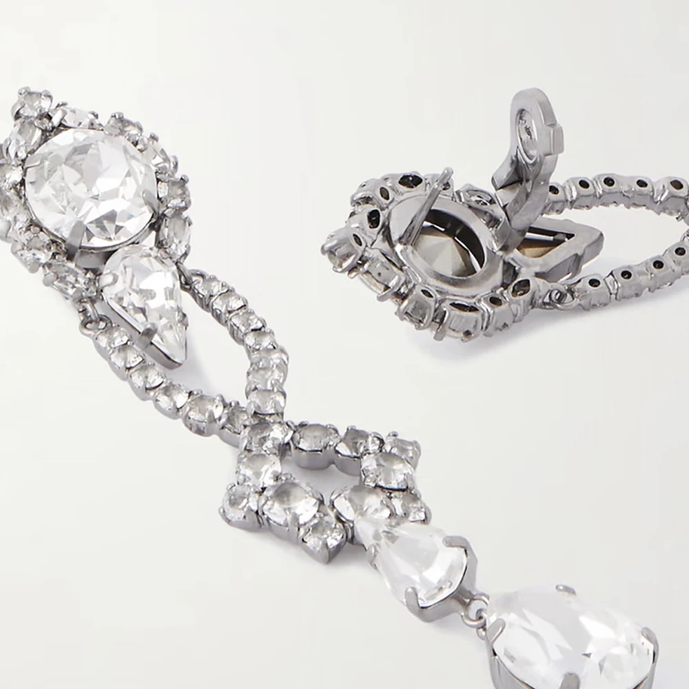 البوهيمي هندسية شرابة الأذن أقراط مشبكية اكسسوارات الزفاف 2026 بيان حجر الراين استرخى أقراط لا ثقب المجوهرات #4