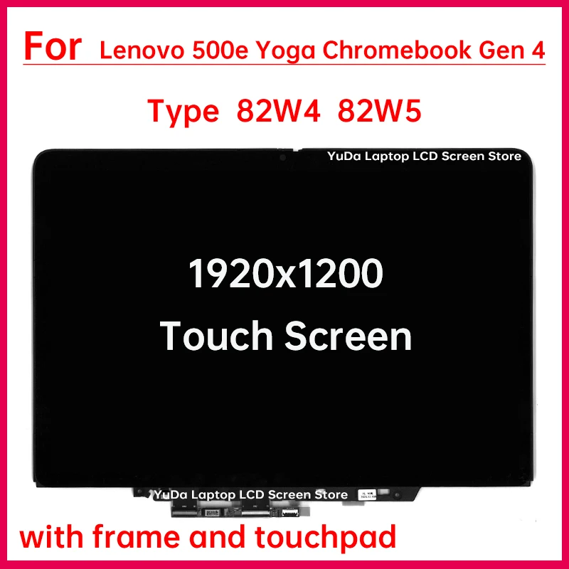 

12.2" Laptop LCD Touch Screen For Lenovo 500e Yoga Chromebook Gen 4 82W4 82W5 Display Digitizer+With framel Assembly Replacement