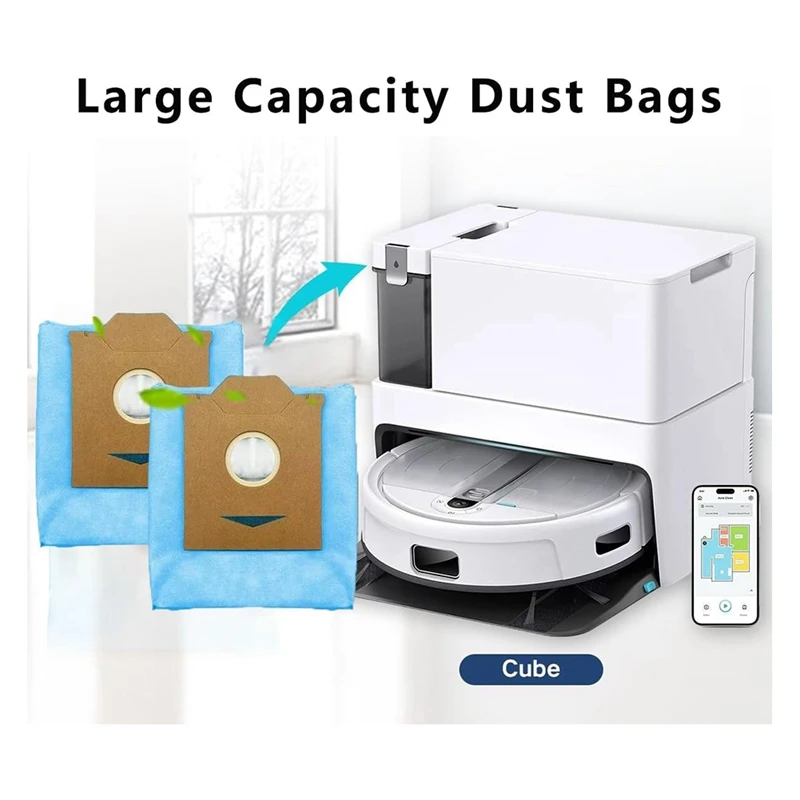 6Piece Dust Bags Replacement Parts For Yeedi Cube For Yeedi CC Robot Vacuums Cleaner Spare Parts