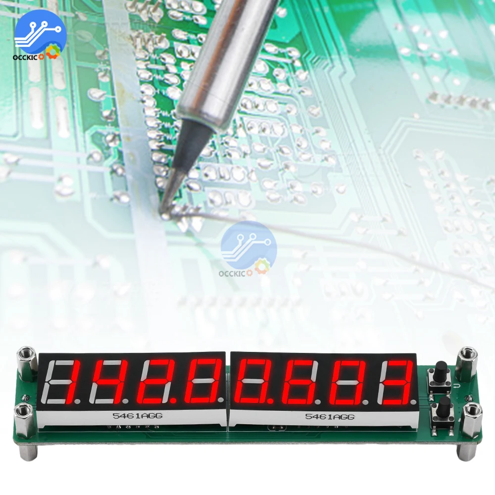 8 Bit RF Signal Frequency Counter LED Display Frequency Module Measurement 0.1MHz~1200MHz Frequency Display Component 1.2GHz