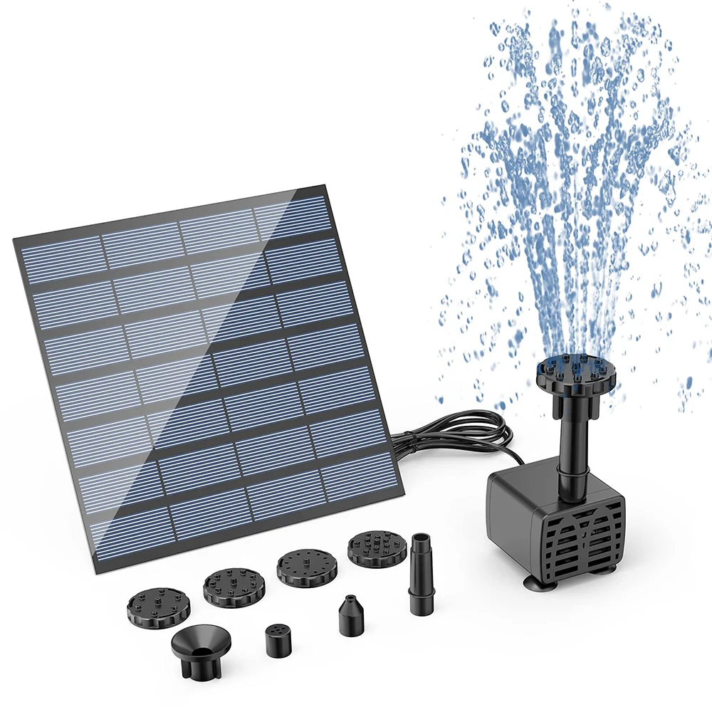 Solar Fountain Water Pump Kit Upgrade Solar Powered Fountain Pump With Stake for Garden, Backyard, Pool, Fish Tank, Aquarium