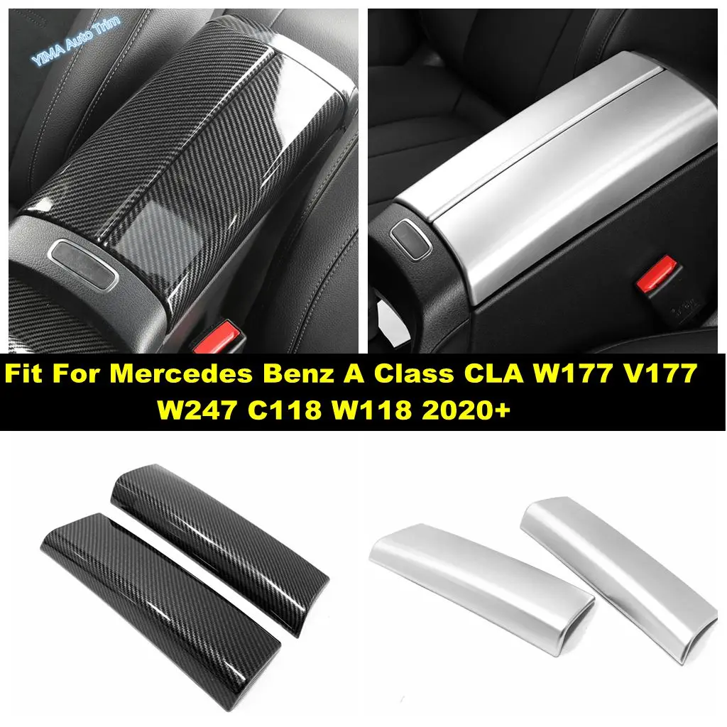 

For Mercedes Benz A Class CLA W177 V177 W247 C118 W118 2020 - 2024 Car Central Armrest Box Decor Panel Trim Cover Accessories