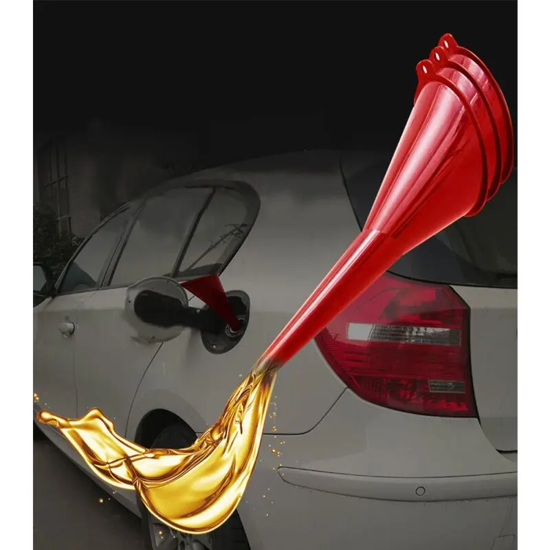 1pcs Large Long Spout Funnels One Hand Multi-Functional Oil Funnels Oil Filling Plastic Funnel Leak back-up tool Proof Tools