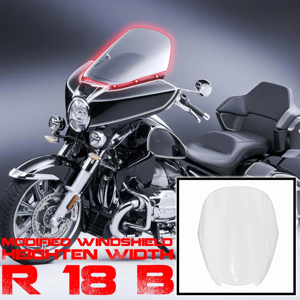 

Front Windshield FOR BMW R18B R18 CT Modified Windshield Heightening Widen R18 B CT Heightened Transparent Windshield