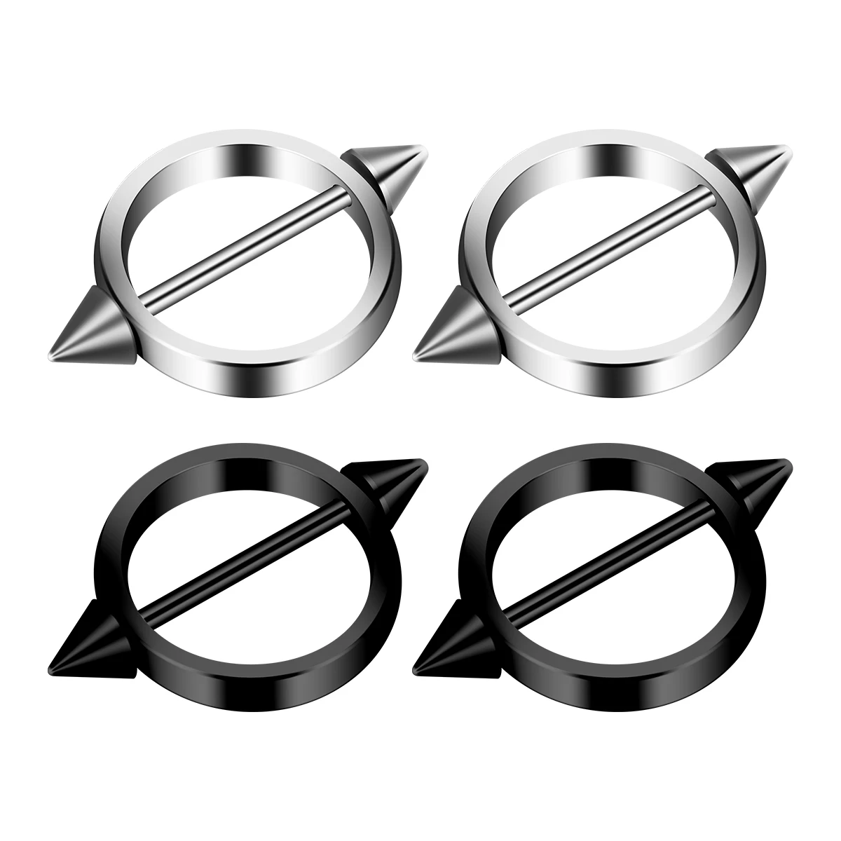 1Pair 316L Stainless Steel Nipple Ring Minimalist Alternative Geometric Breast Nail Body Piercing Jewelry for Woman