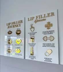 Lip Filler Aftercare Advice and Lip Filler Journey Signs Clinic Sign Salon Sign beauty decor Sign