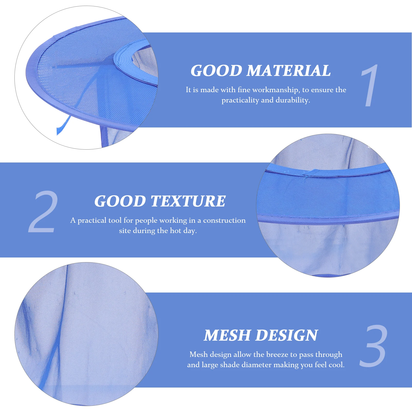 

Sun Visor for Hard Hat Detachable Hats Sunproof Brim Stretch Mesh Blocking Shade Wide Miss Construction Safety