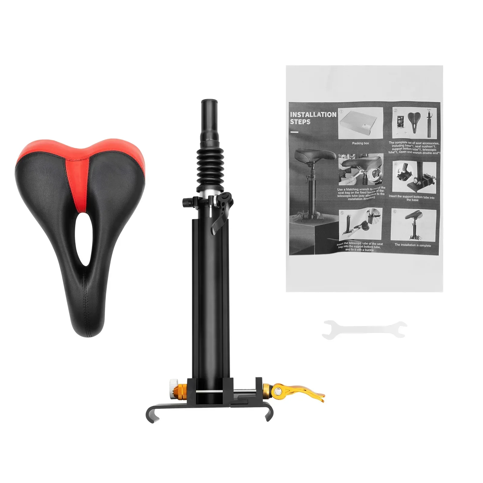 

Universal Punch Scooter Seat Electric Scooter Seat, Adjustable Shock Absorption Seat Attachment Replace for Xiaomi M365 M365PRO